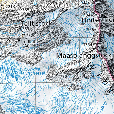 SwissTopo Sustenpass, 1:50,000 digital map
