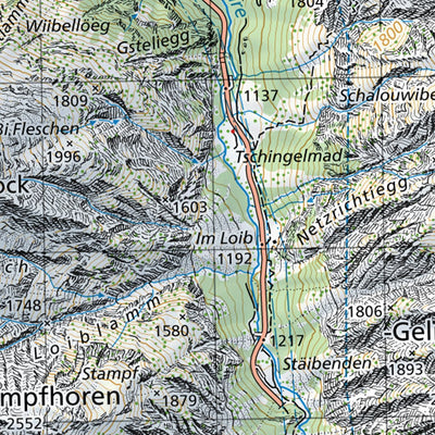 SwissTopo Sustenpass, 1:50,000 digital map