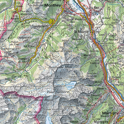 SwissTopo Switzerland SW, 1:200,000 digital map