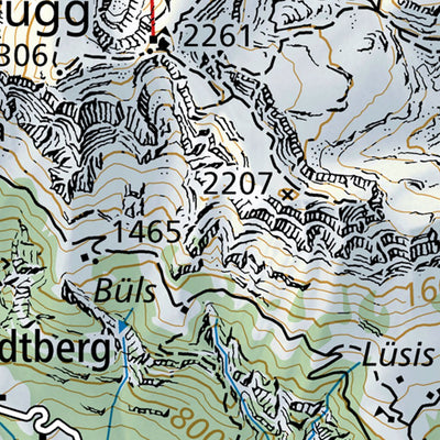 SwissTopo Toggenburg, 1:100,000 digital map