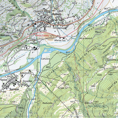 SwissTopo Trun, 1:25,000 digital map