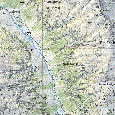 SwissTopo Trun, 1:25,000 digital map