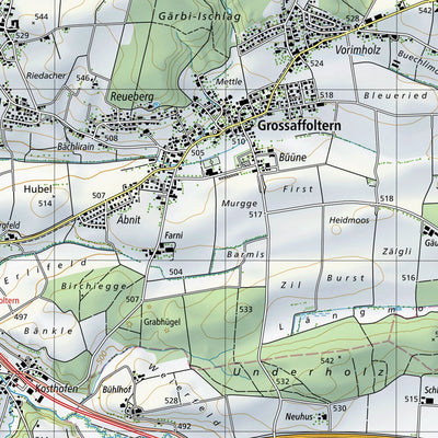 SwissTopo Val de Ruz, 1:25,000 digital map