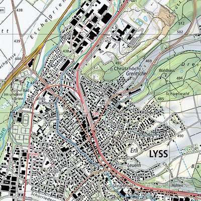 SwissTopo Val de Ruz, 1:25,000 digital map