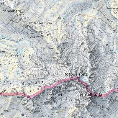 SwissTopo Vättis, 1:25,000 digital map