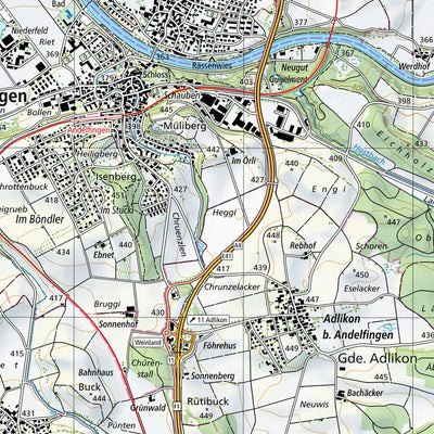 SwissTopo Weinfelden, 1:25,000 digital map