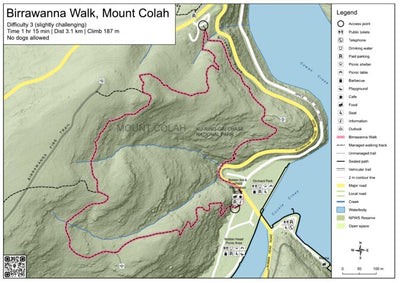 Sydney Bushwalking Maps Birrawanna Walk, Mount Colah digital map