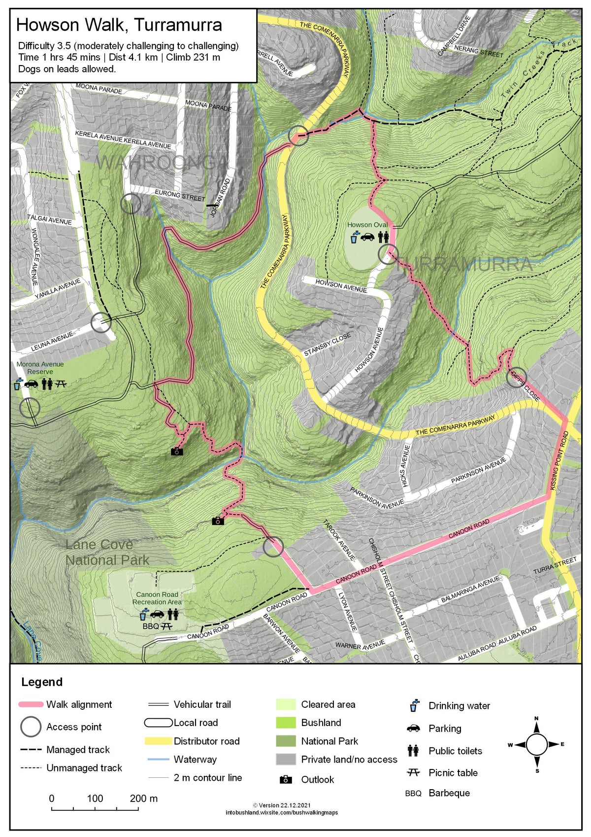 Howson Mapp Howson Walk, Turramurra Map by Sydney Bushwalking Maps | Avenza Maps