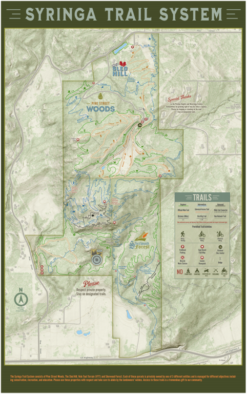 Syringa Trail System - Summer Map by Syringa Cartography | Avenza Maps
