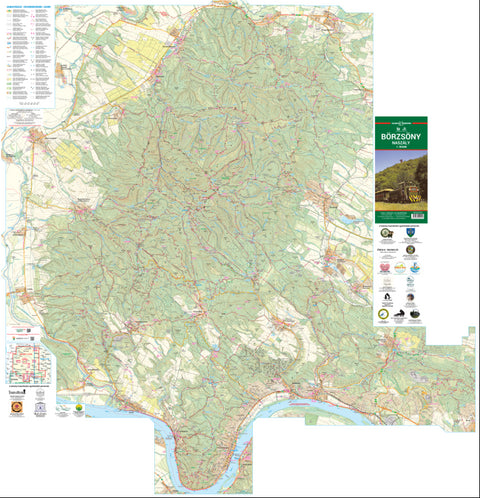 Börzsöny, Naszály, Ipoly turista-biciklis térkép, Tourist & Biking Map Preview 1
