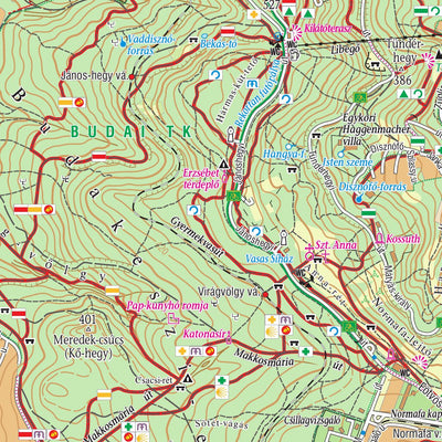 Szarvas András private entrepreneur Budai-hegység, Iharos, Kamaraerdő, Tétényi-fennsík turista-biciklis térkép digital map