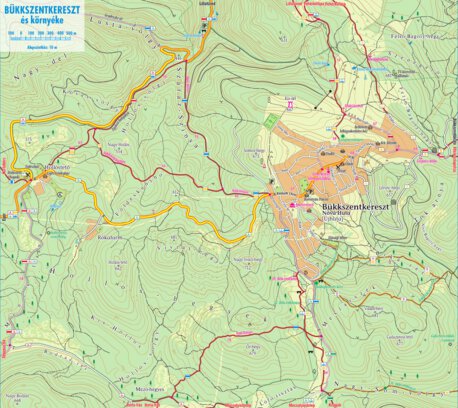 Szarvas András private entrepreneur Bükkszentkereszt turista-biciklis térkép, tourist, biking map digital map