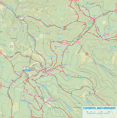 Csóványos / Nagy-Hideg-hegy turista, biciklis térkép, tourist-biking map, Preview 1