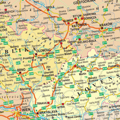 Szarvas András private entrepreneur Europe political coloured road map Európa autótérképe digital map