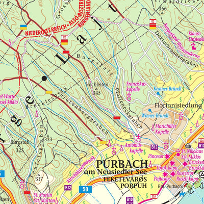 Szarvas András private entrepreneur Fertő, Hanság, Neusiedler See, Waasen 1:80.000 digital map