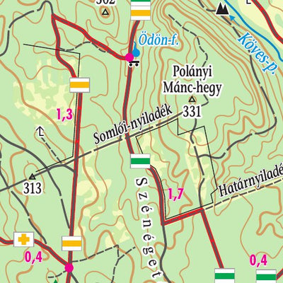Szarvas András private entrepreneur Ganna-Döbrönte-Bakonyjákó-Magyarpolány turista,-biciklis térkép, tourist-biking map digital map