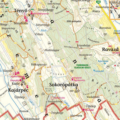 Szarvas András private entrepreneur Győr-Moson-Sopron megye turista, biciklis térkép, Tourist and Biking Map; digital map