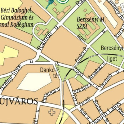 Szarvas András private entrepreneur Győr várostérkép (nyugat), city map (West) digital map