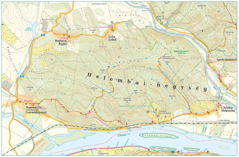 Szarvas András private entrepreneur Helembai-hegység turista-biciklis térkép, Burda hills tourist-biking map, digital map