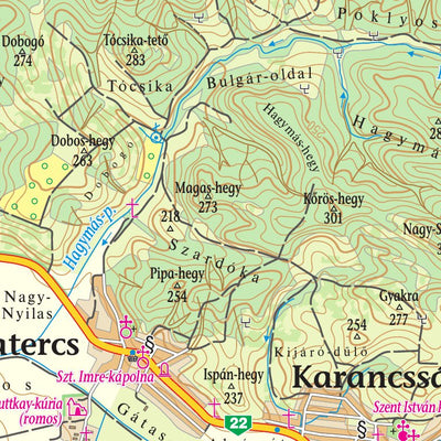 Szarvas András private entrepreneur Ipolytarnóc környéke, Litke-Etesi-dombság turistatérkép digital map