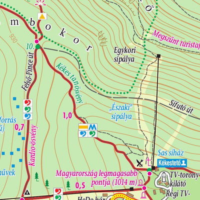 Kékestető és Mátraháza turista, biciklis térkép, tourist-biking map Preview 2