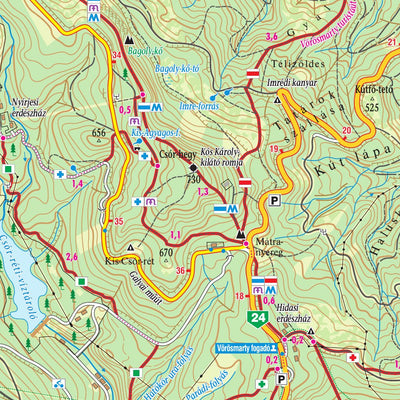 Mátra, Mátraalja turista és biciklis térkép, tourist-biking map, Preview 2