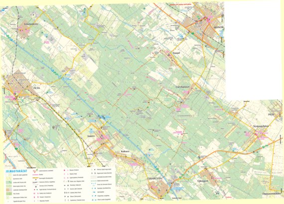 Monor-Ócsa környéke turistatérkép, tourist Map by Szarvas Andras ...