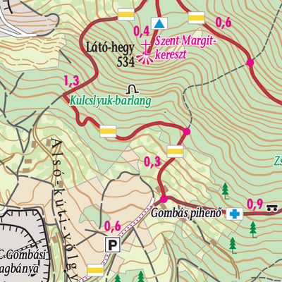 Naszály turista-biciklis térkép, tourist-biking map, Preview 2