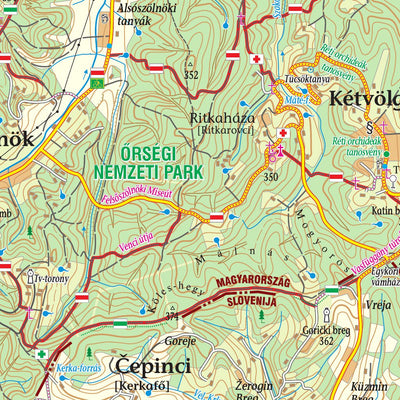 Szarvas András private entrepreneur Őrség, Vasi-hegyhát, Vend-vidék, turista, biciklis térkép, tourist, biking map, digital map