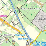 Ország közepe turistaút (Pusztavacs) turista- és biciklis térkép Preview 2