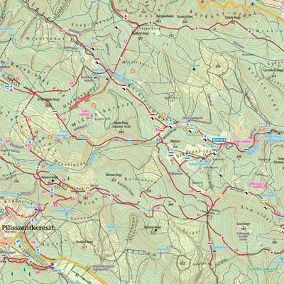 Pilis, Visegrádi-hegység turista-, biciklis térkép, tourist-biking map Preview 2