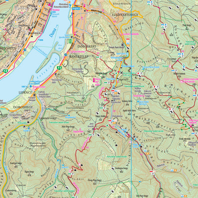 Pilis, Visegrádi-hegység turista-, biciklis térkép, tourist-biking map Preview 3