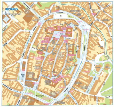 Szarvas András private entrepreneur Sopron belváros, inner part digital map