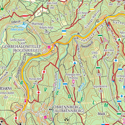 Szarvas András private entrepreneur Soproni-hegység turista-biciklis térkép, Sopron hills /Ödenburger Gebirge digital map