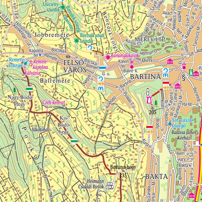 Szarvas András private entrepreneur Szekszárdi-dombság, Geresdi-dombság turista, biciklis térkép, Tourist & Biking Map; digital map