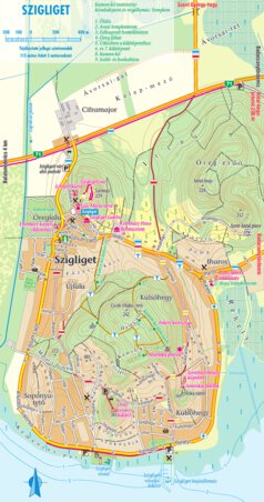 Szarvas András private entrepreneur Szigliget turistatérkép, tourist map digital map