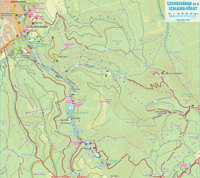 Szarvas András private entrepreneur Szilvvásvárad-Szalajka-völgy turista-biciklis térkép, tourist, biking map digital map