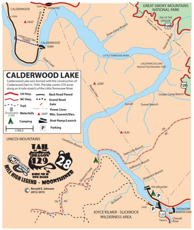 Tail of the Dragon, LLC Calderwood Lake digital map