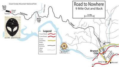Tail of the Dragon, LLC Road to Nowhere digital map