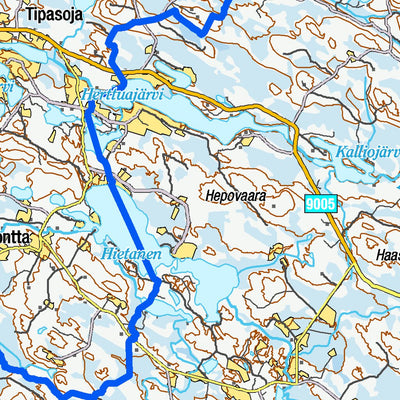 Tapio Palvelut Oy / Karttakeskus Kamore - Kainuun kelkkareitit (1:200000) digital map