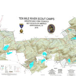 Ten Mile River Scout Museum 2016 Ten Mile River Scout Camps Trails Map w/Mileages digital map