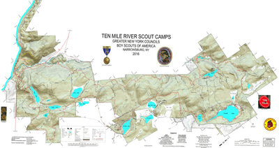Ten Mile River Scout Museum 2016 Ten Mile River Scout Camps Trails Map w/Mileages digital map