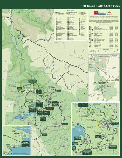 Tennessee State Parks Fall Creek Falls State Park digital map