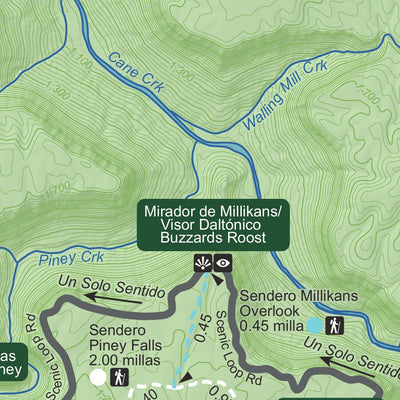 Tennessee State Parks Fall Creek Falls State Park - Español digital map