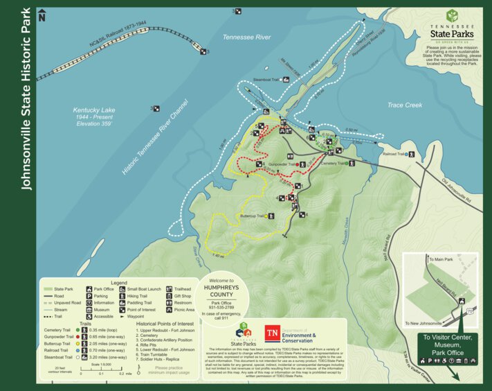 Johnsonville State Historic Park Map by Tennessee State Parks | Avenza Maps