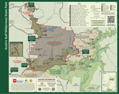 Scott's Gulf Wilderness State Park Hunting Map Preview 1