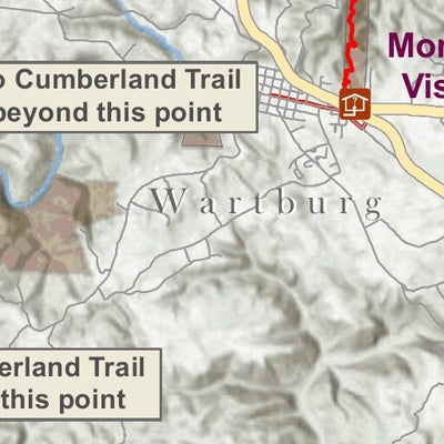 Tennessee State Parks The Cumberland Trail - Frozen Head, Catoosa WMA digital map