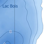 TERFA Bois (lac) - Bathymétrie digital map