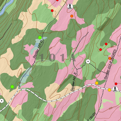 Carte écoforestière des zones de chasse 101A et 102B - Orignal Preview 2