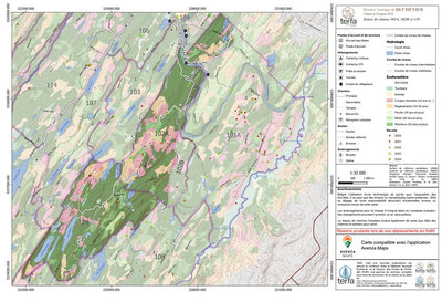 Carte écoforestière des zones de chasse 101B-102A et 129 - Orignal Preview 1